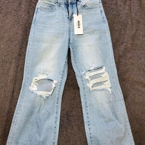 Light Blue Distressed Women's Jeans